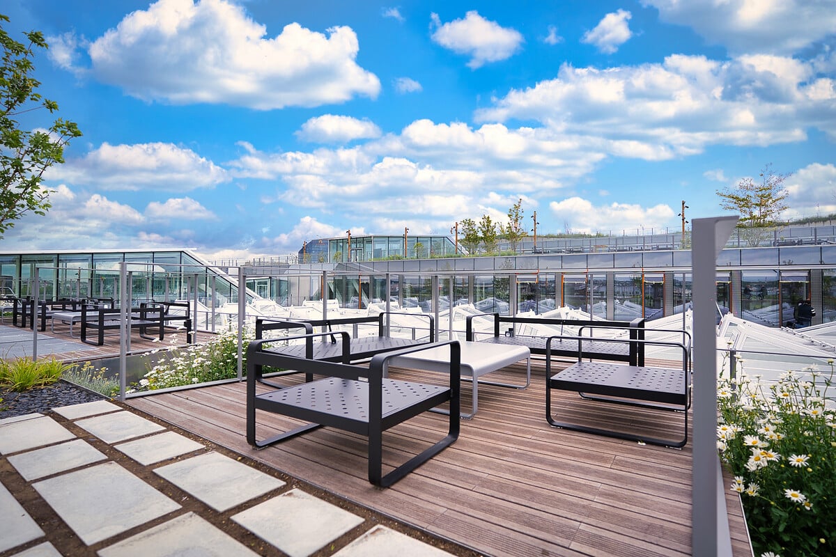 Terrasse du Siège sociale Bridge