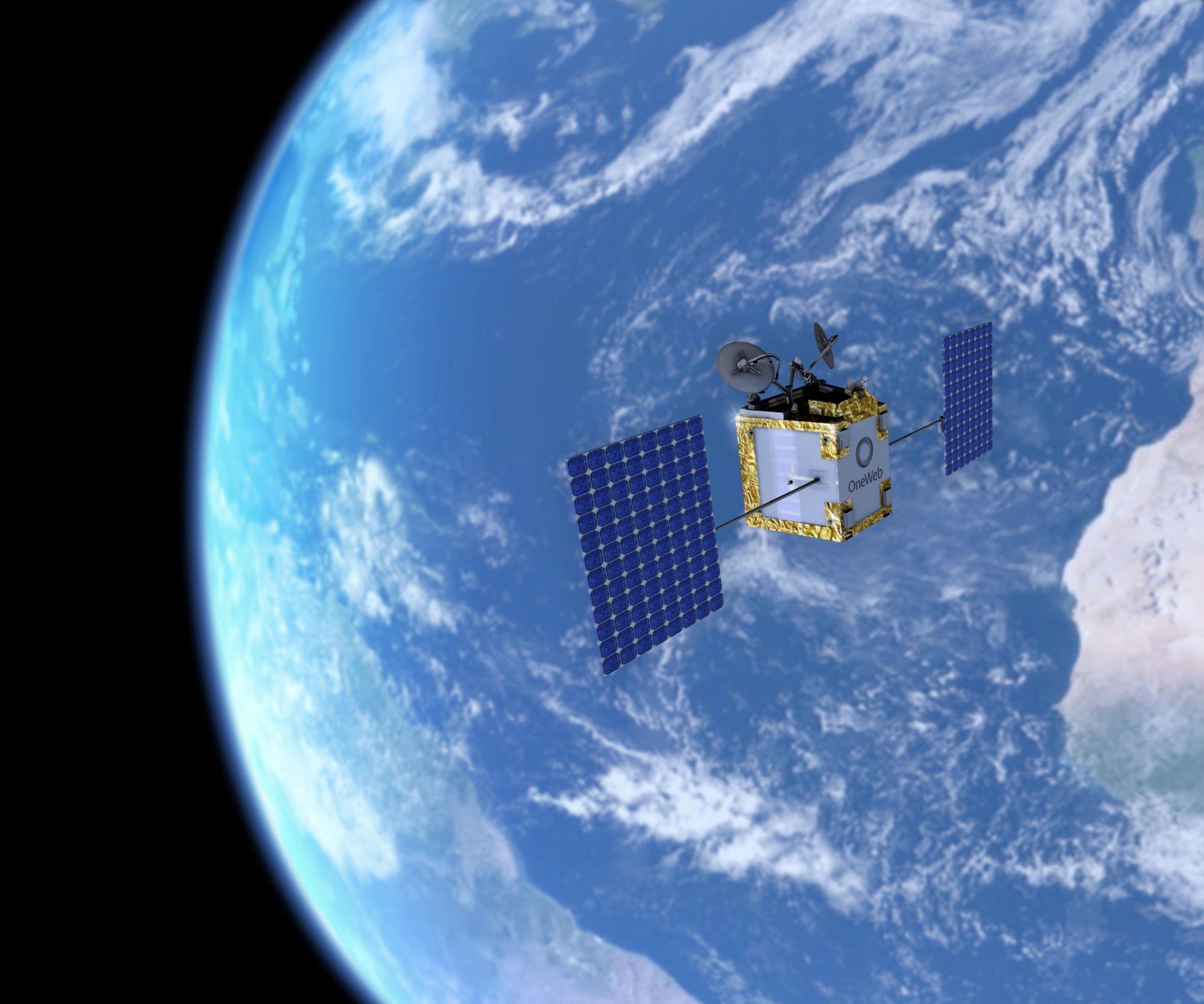 Photo d'un satellite gravitant autour de la terre 