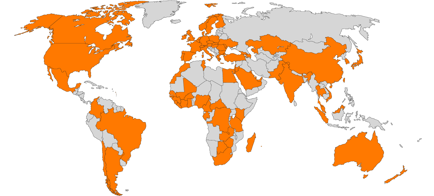 Présence du Groupe Orange dans le monde