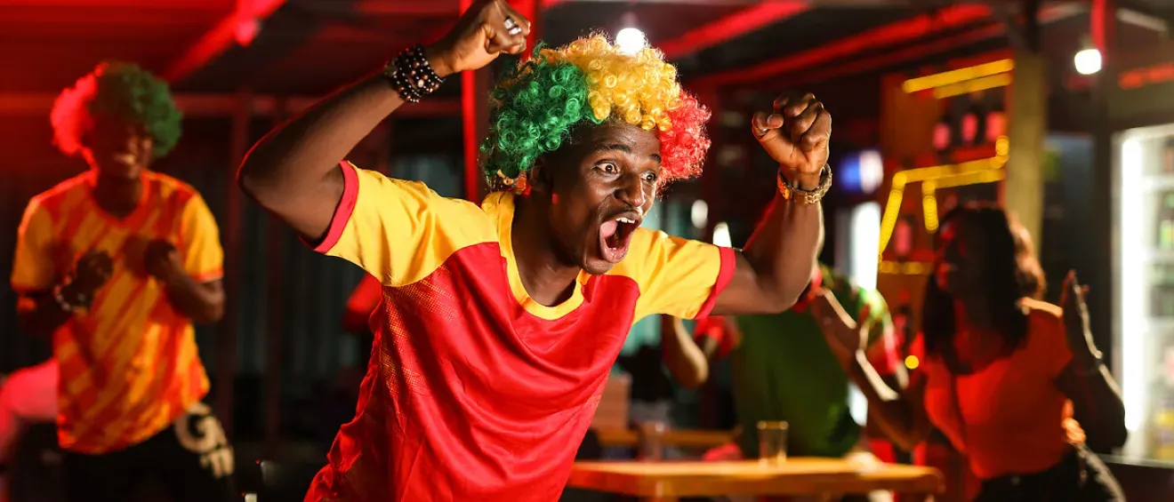 Supporter de football enthousiaste