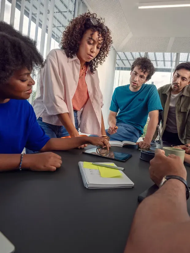Réunion dans un open space