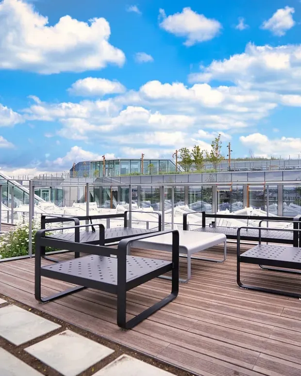 Terrasse du Siège sociale Bridge