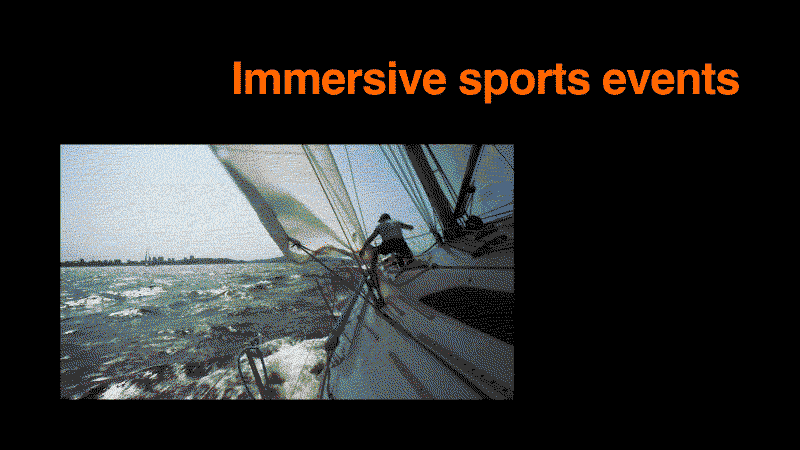 Gif animé qui présente le nouveau magazine orange à propos du sport