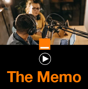 façade podcast The Memo, picto play