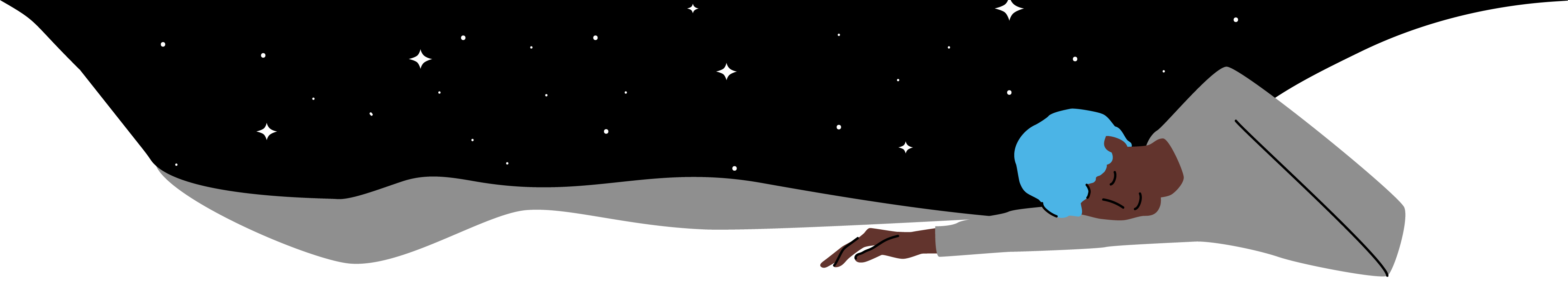 Illustration d'une silhouette allongée 