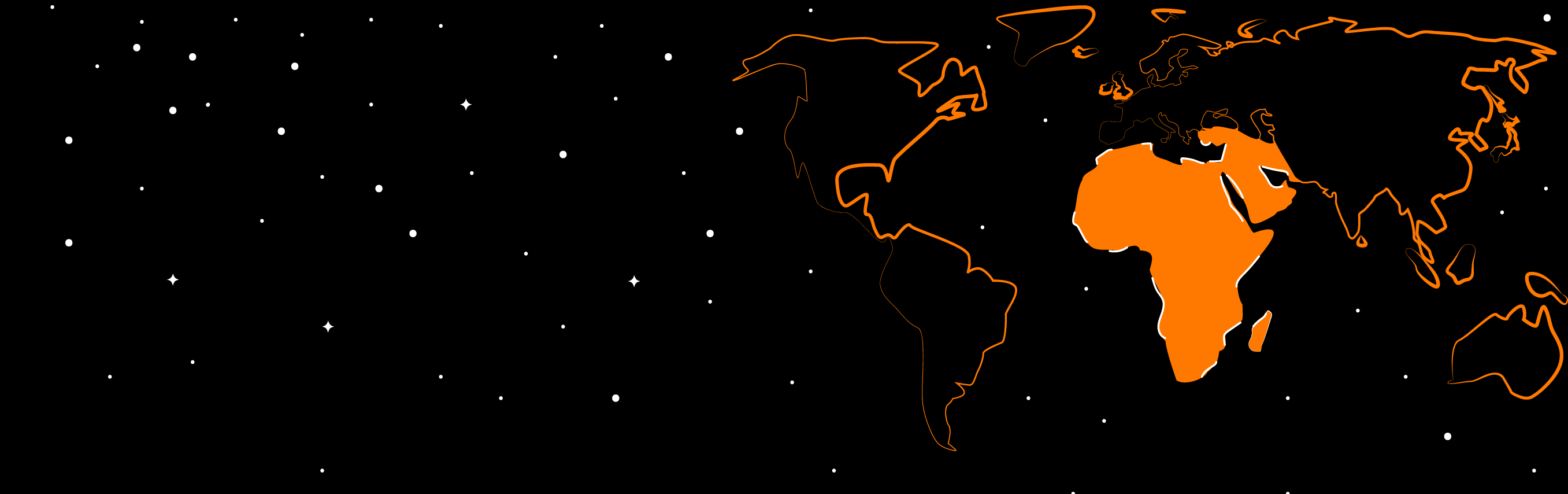 Illustration de la carte du monde avec le continent africain qui est mis en avant 