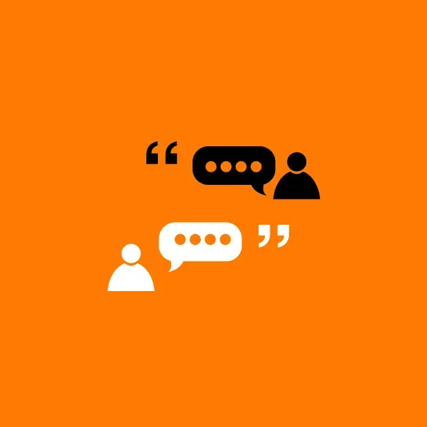 Illustration de 2 personnes qui discutent