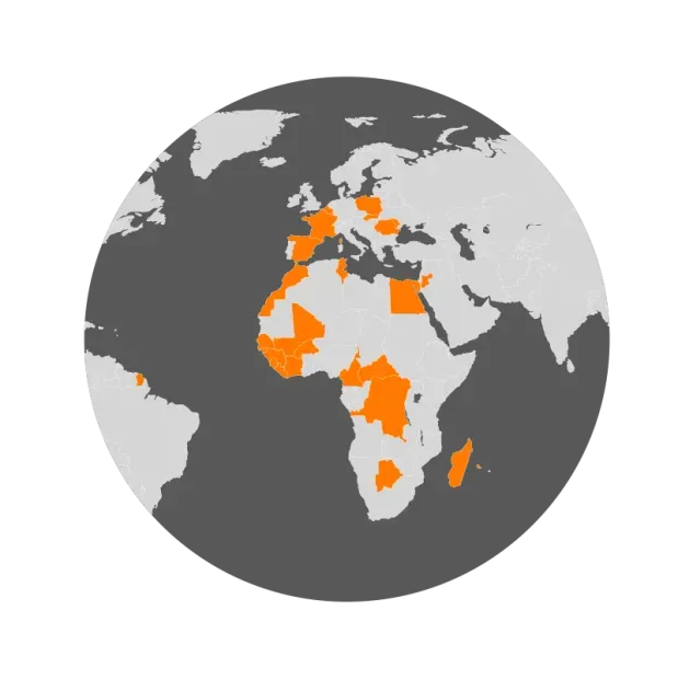 Mappemonde Orange